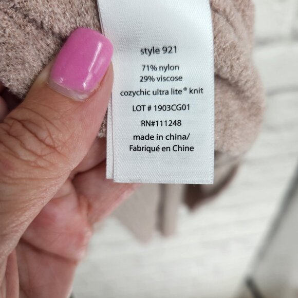 Barefoot Dreams Cozy Chic Ultra Lite Caftan Faded Rose One Size Pullover - Picture 11 of 14